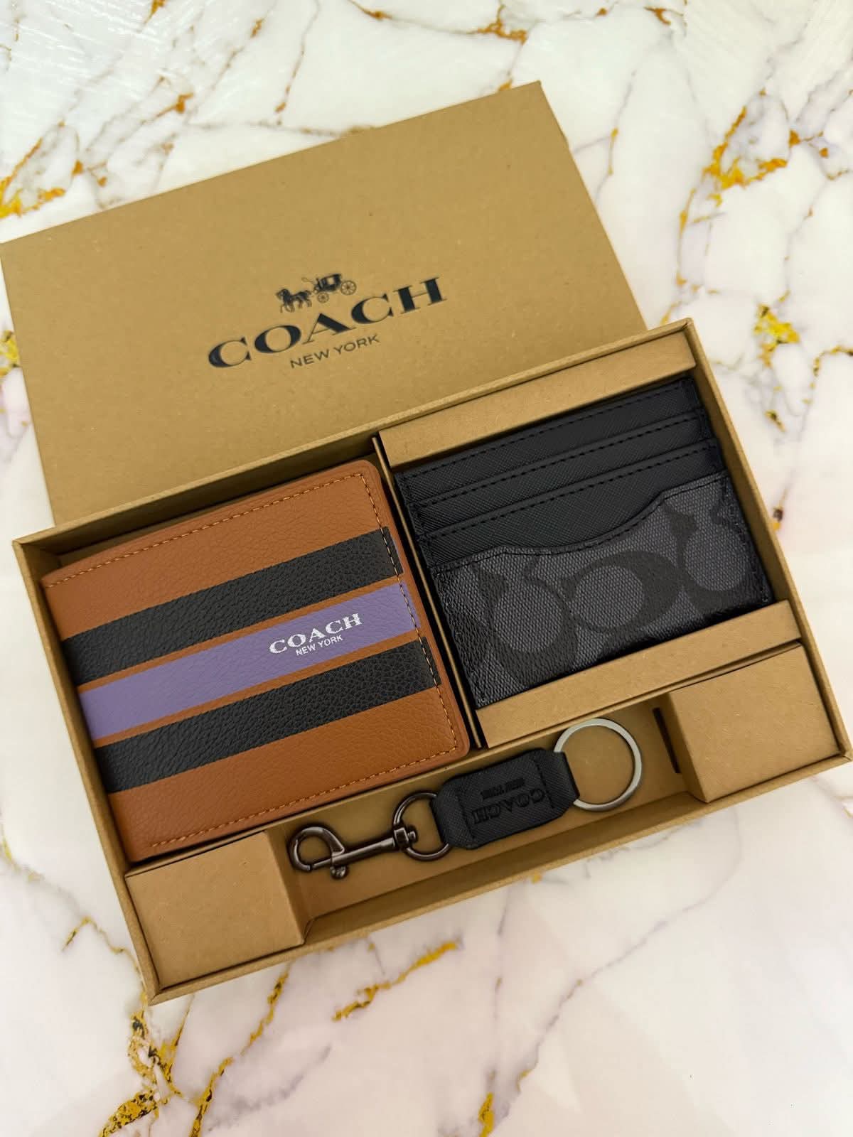 TRIO CARTERA COACH CABALLERO 6