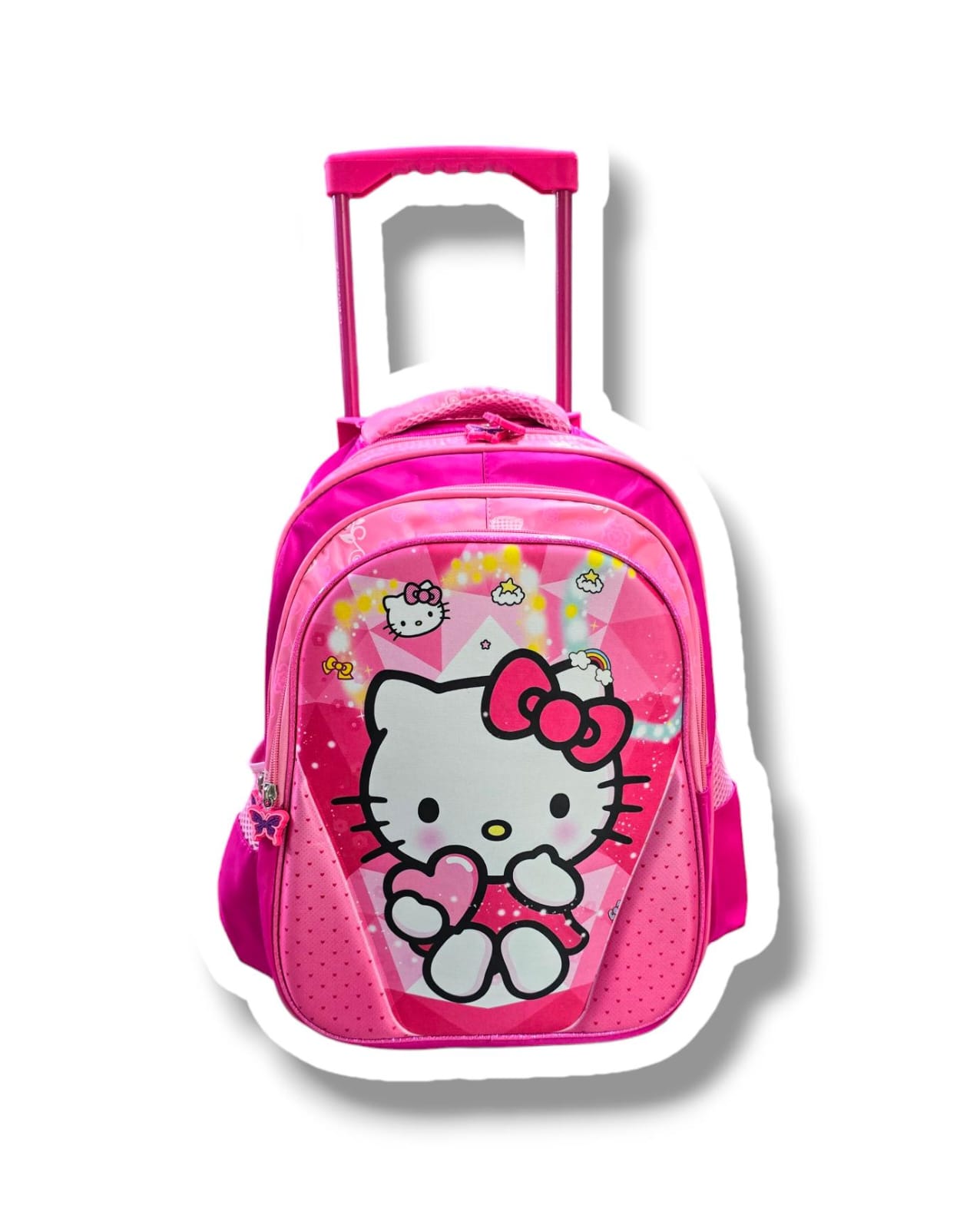 CARRITO ATORNILLADO CON MOCHILA HELLO KITTY