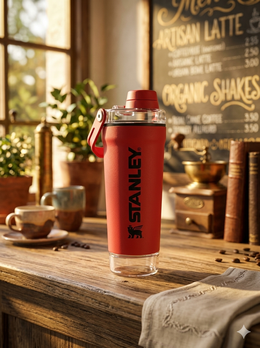 BOTELLA MEZCLADORA STANLEY 20OZ ROJO