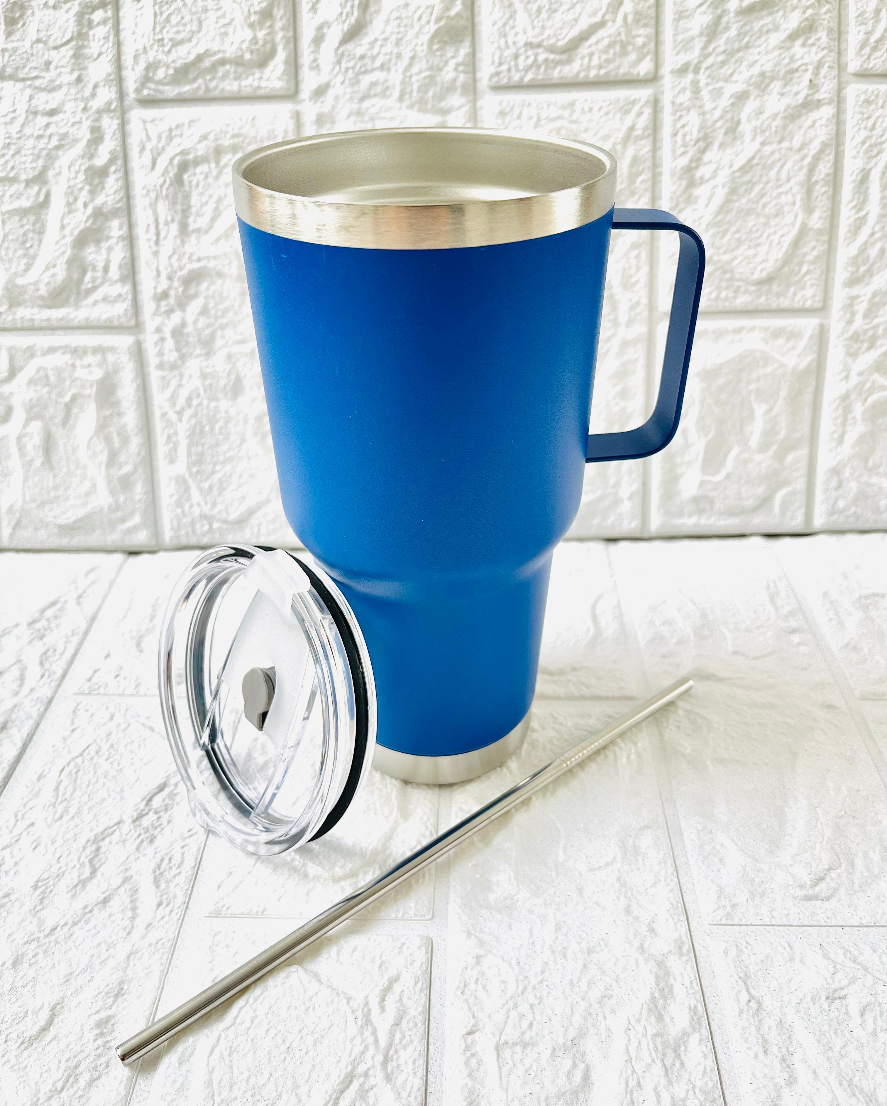 TERMO TIPO YETI CON AGARRADERA 30oz AZUL REY