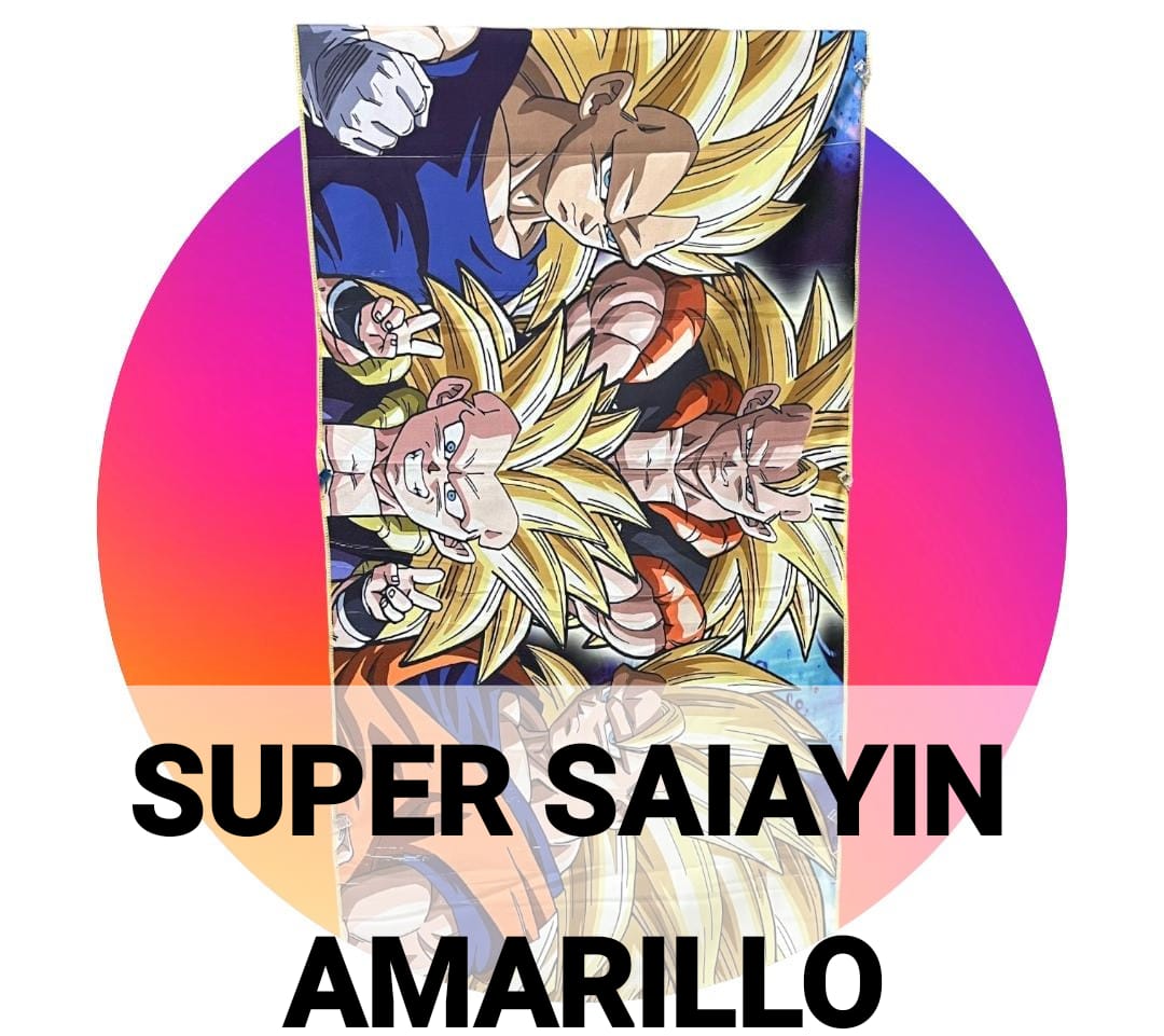 TOALLA INFANTIL DRAGON BALL 1.50 SUPER SAIAYIN AMARILLO