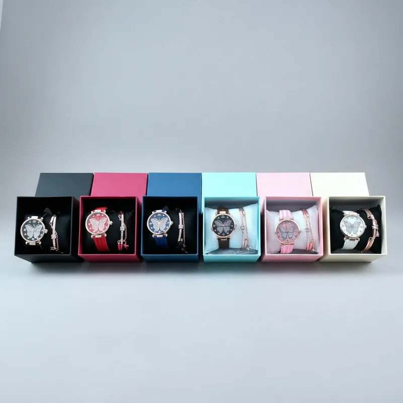 RELOJ MARIPOSA CON DIJE CAFE