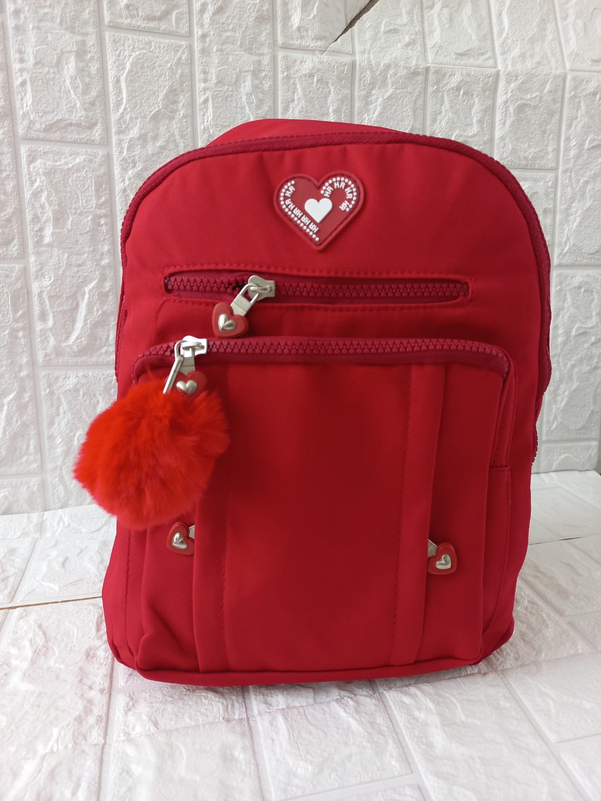 MOCHILA CORAZON HR ROJO