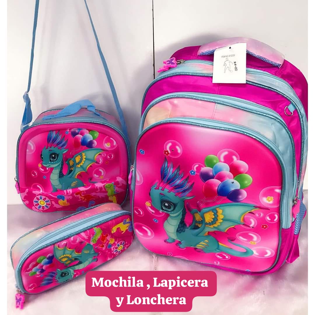 MOCHILA TRIPLE CON LUZ DRAGON