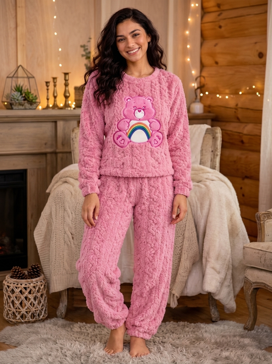 PIJAMA OSITOS CARIÑOSITOS UNITALLA ROSA