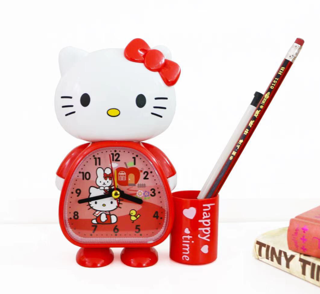 RELOJ DESPERTADOR HELLO KITTY ROJO