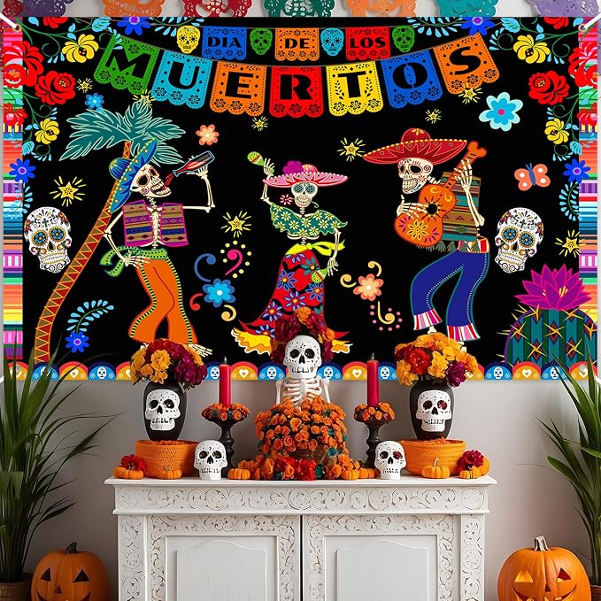 TELON HALLOWEEN/DIA DE MUERTOS 200x180CM MOD.10