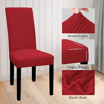 FUNDA CUBRE SILLA RELIEVE CUADROS ROJO