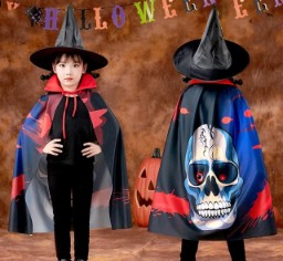 GORRO CON CAPA HAPPY HALLOWEEN CALAVERA