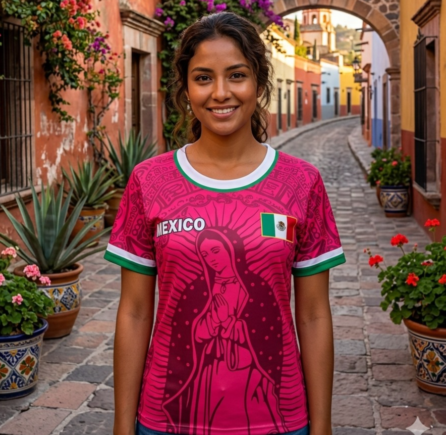 PLAYERA MEXICO DISEÑOS GUADALUPANA