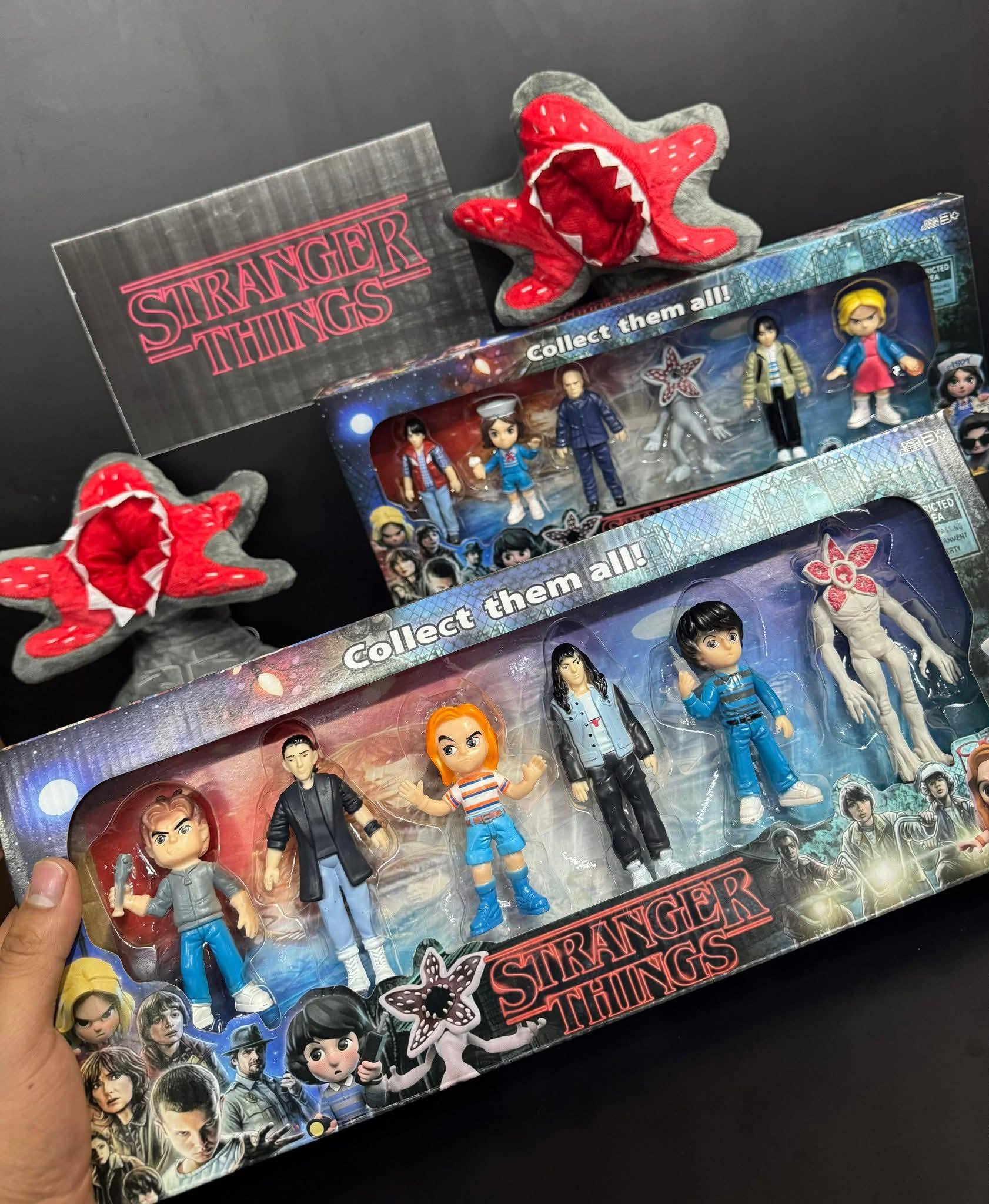 SET DE FIGURAS STRANGER THINGS MOD.2 NARANJA
