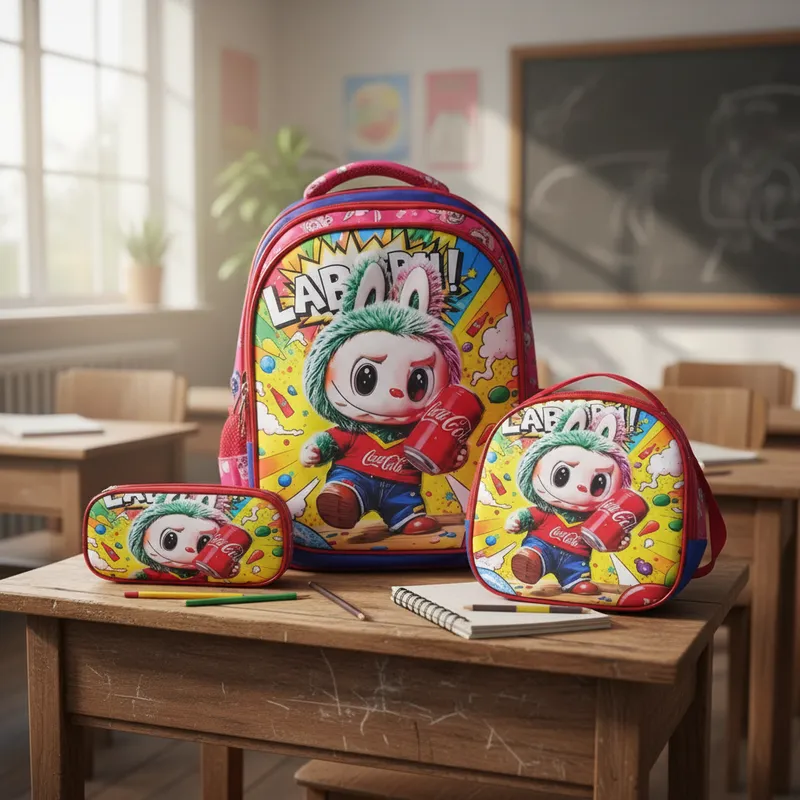 COMBO MOCHILA CON LUZ LABUBU #912