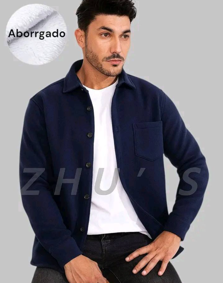 CAMISA AFELPADA TERMICA CABALLERO ZHU AZUL MARINO L