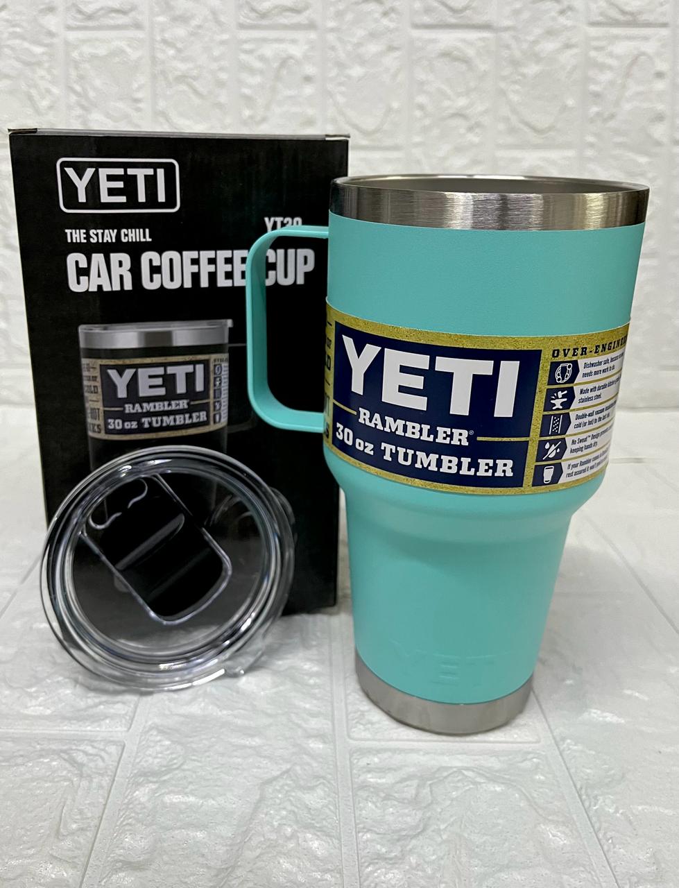 YETI 30 oz CON AGARRADERA VERDE MENTA