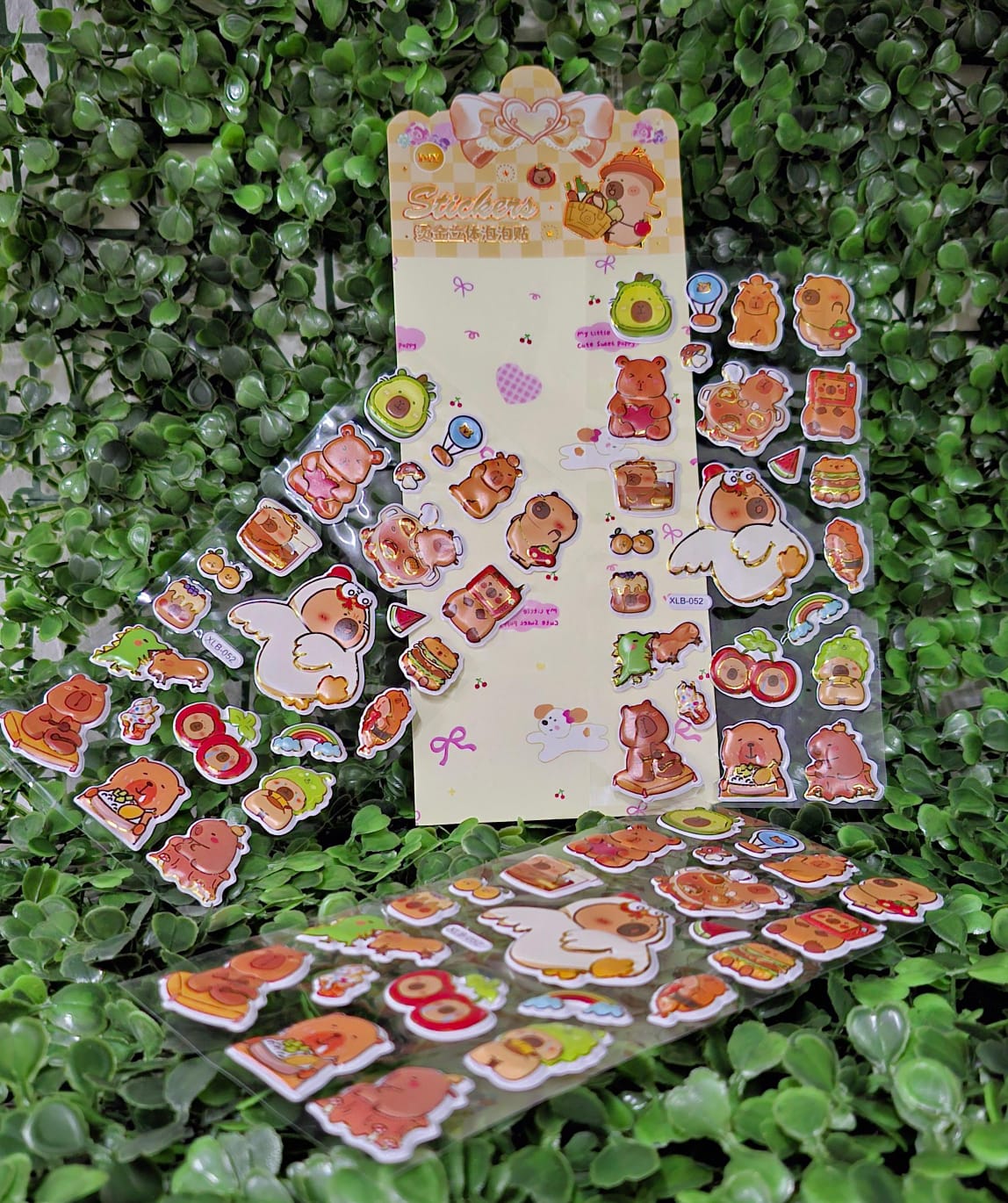 20PZ DE PLANTILLA STICKER CALCOMANIA CAPIBARA