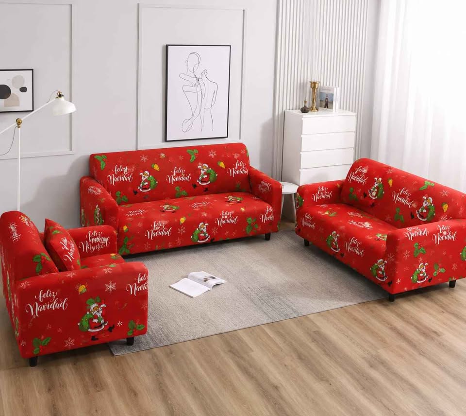 FUNDA ELASTICA SOFA NAVIDEÑO MOD.10