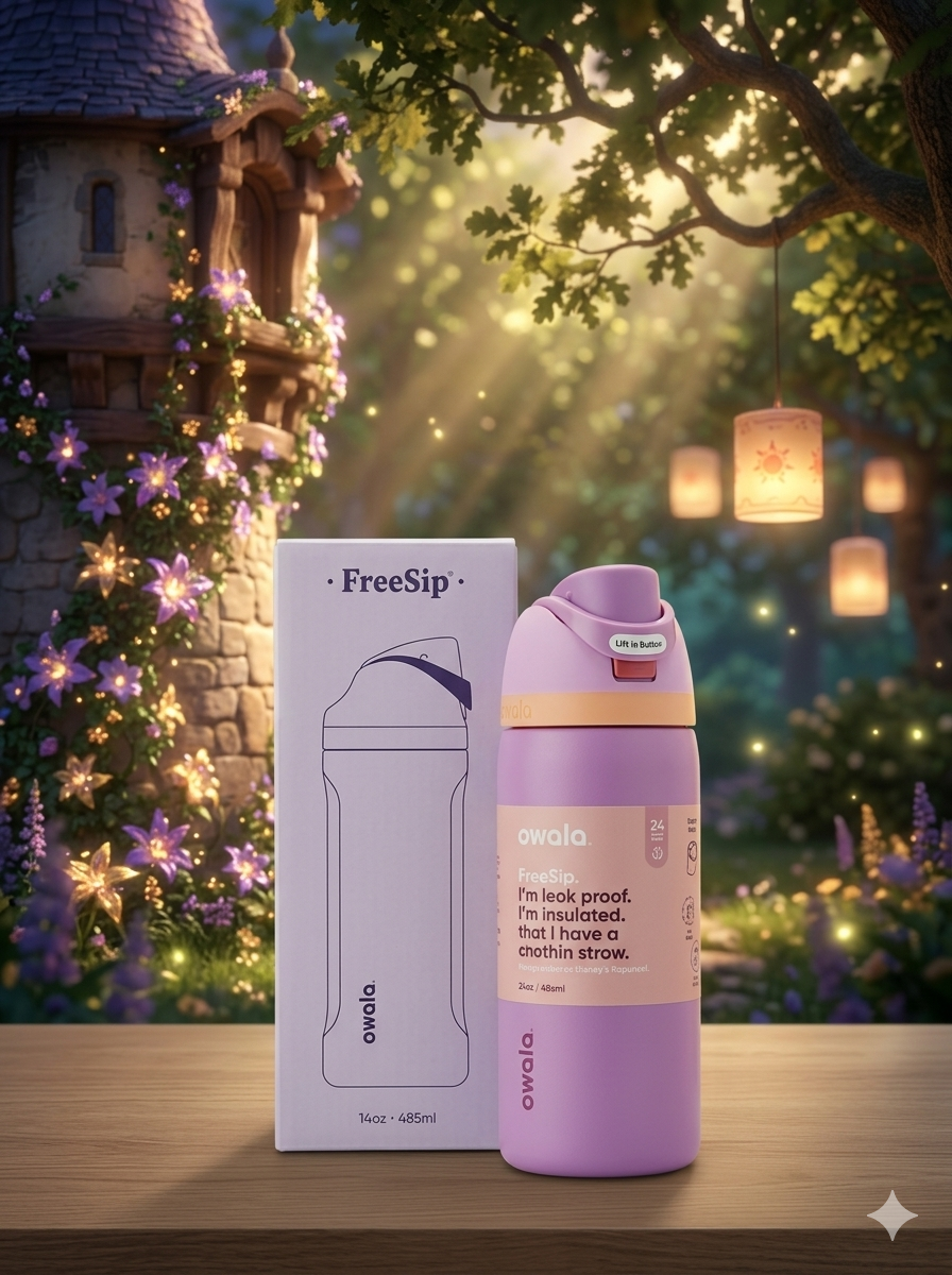OWALA KIDS FREE SIP 16OZ LILA