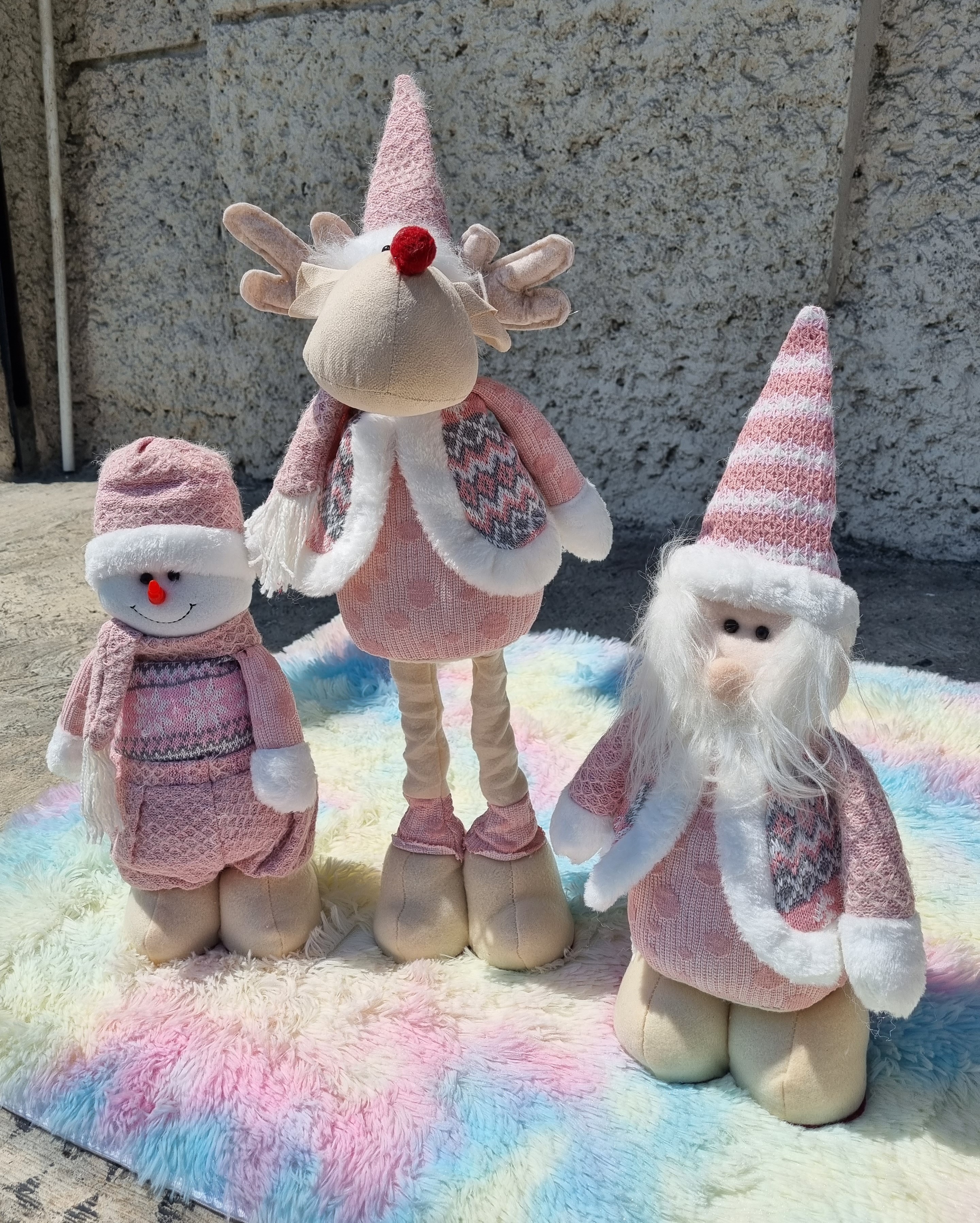 MUÑECO NAVIDEÑO ROSA