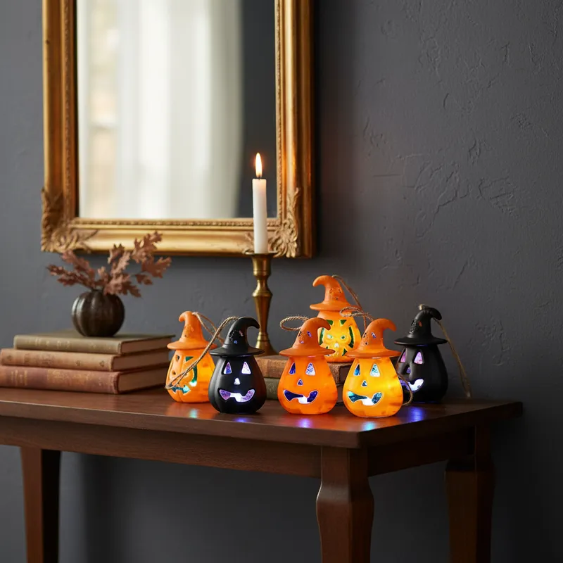 LAMPARA DOBLE CARA LED CALABAZA