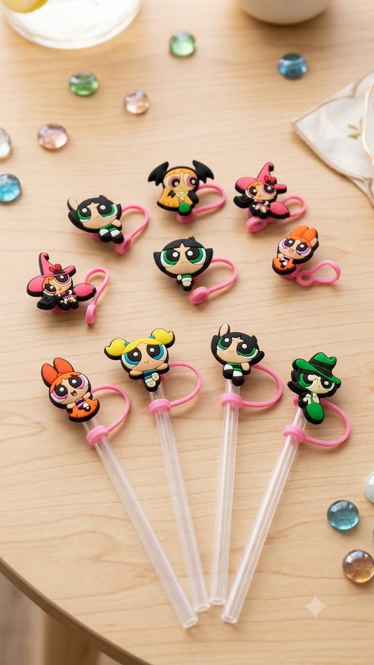 TAPA PARA POPOTE 10PZ CHICAS SUPERPODEROSAS