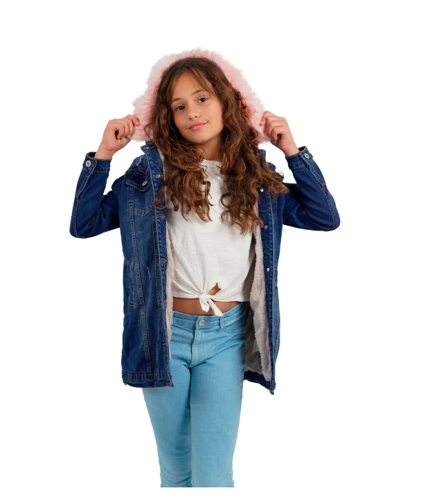 CHAMARRA NIÑA ROOSEVELT NAVY/PINK 6 LARGA