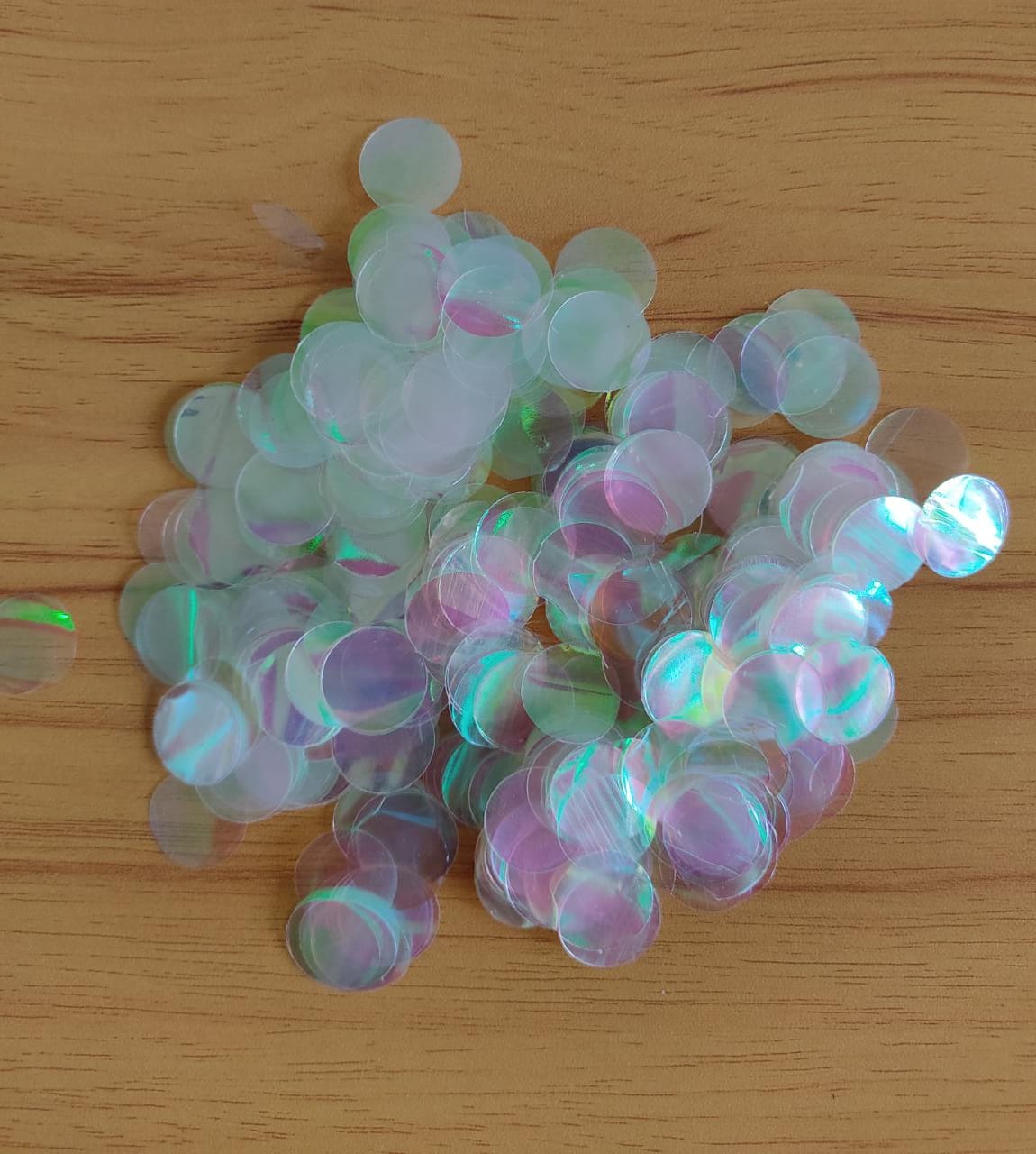 CONFETI PARA GLOBO CIRCULAR BLANCO TORNASOL