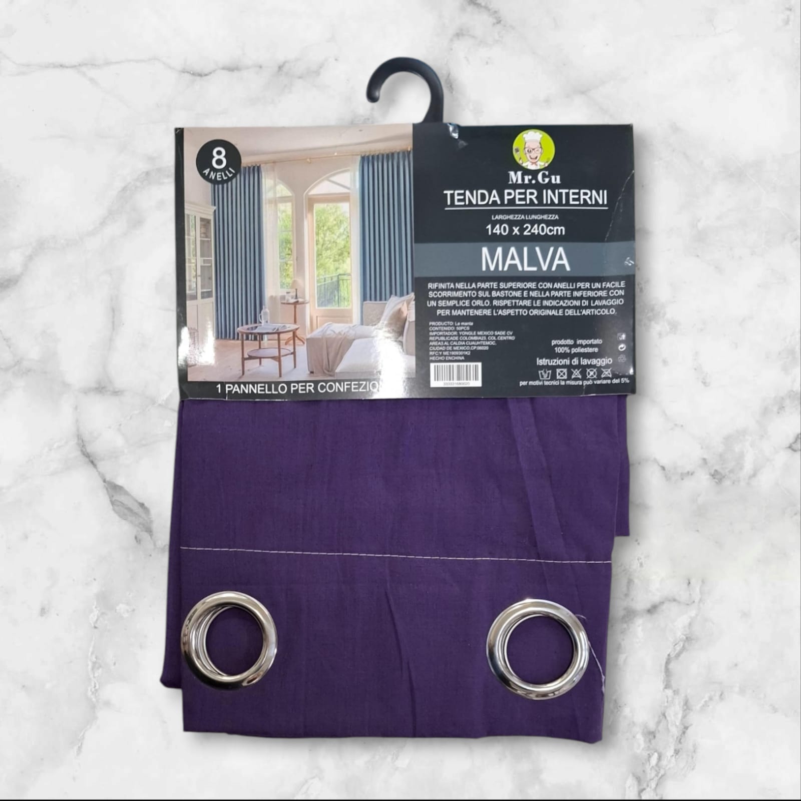 CORTINA 1 PANEL MORADO