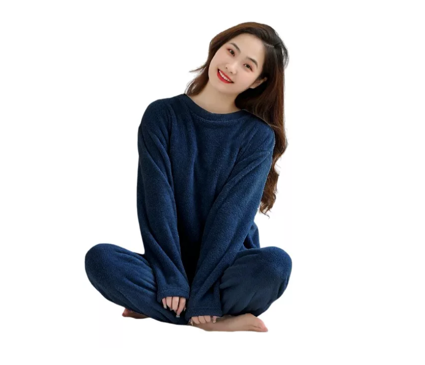 PIJAMA POLAR LISA ADULTOS TEDDY MARINO