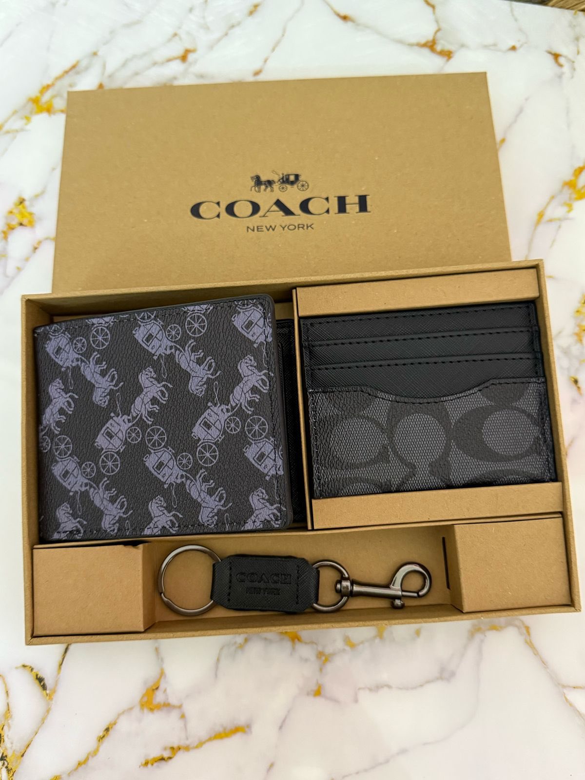 TRIO CARTERA COACH CABALLERO 7