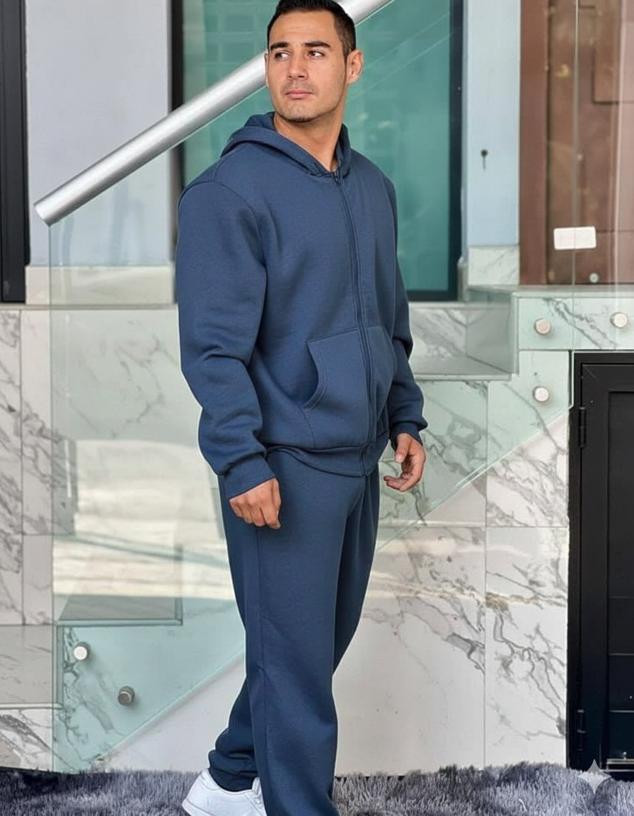 CONJUNTO PANTS JERA CABALLERO AZUL ACERO
