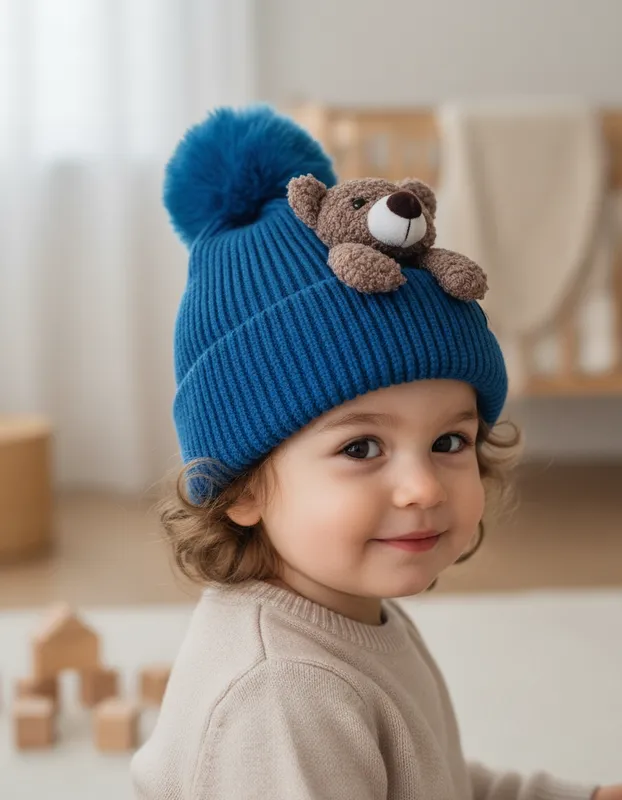 GORRO DE OSITO AZUL