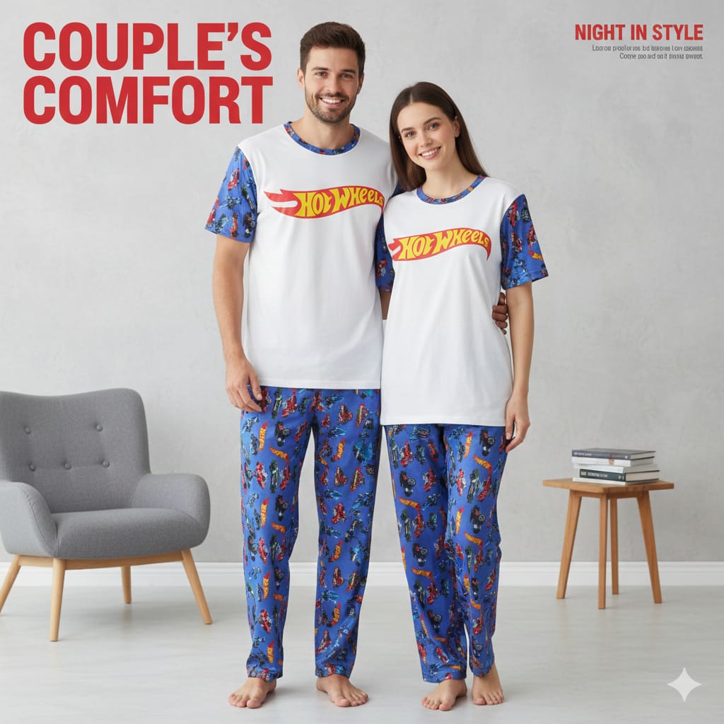 DUO PIJAMAS PAREJAS HOT WHEELS BRUSH