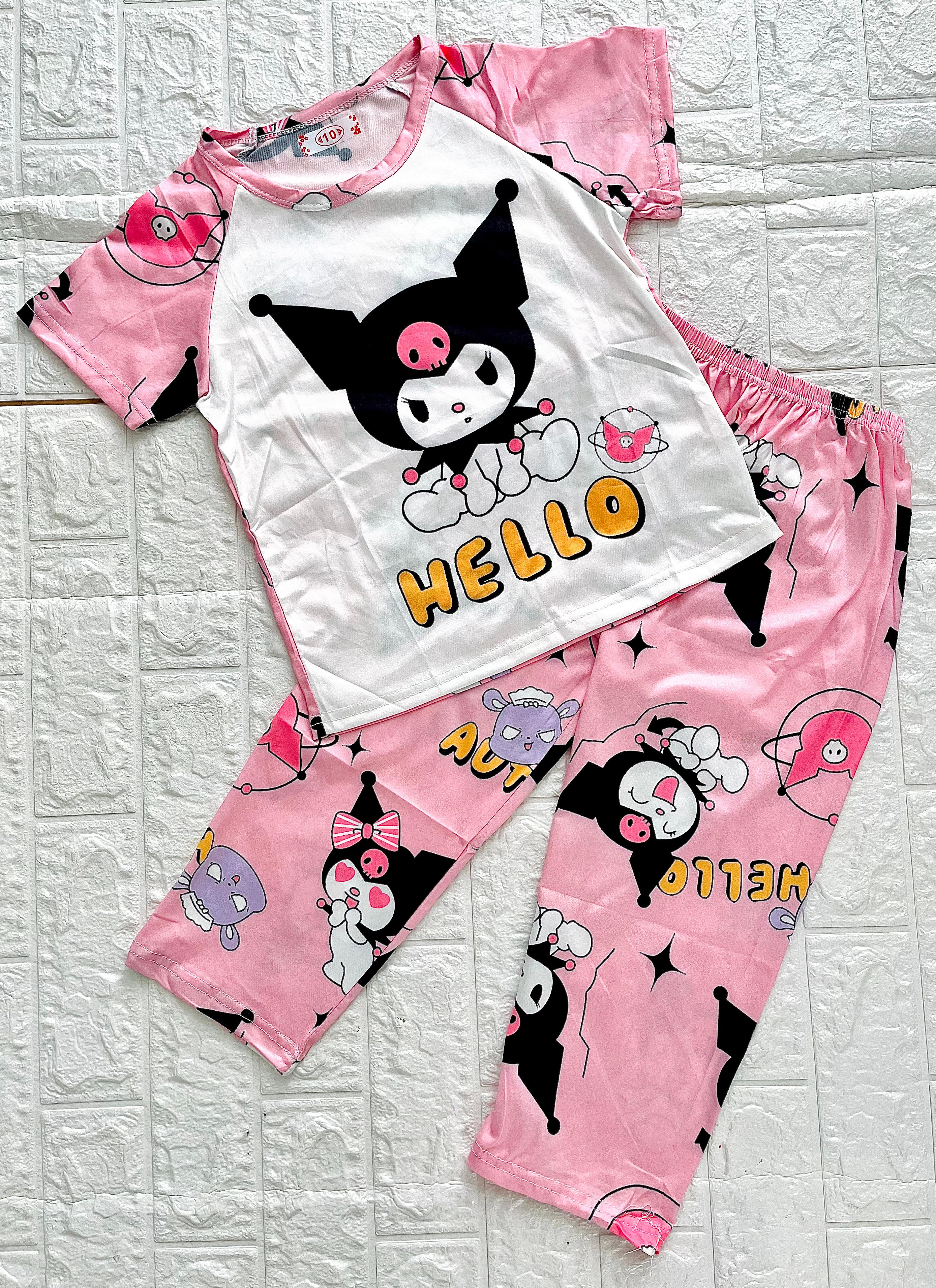 CONJUNTO PIJAMA PANTS NIÑOS KUROMI HELLO 16