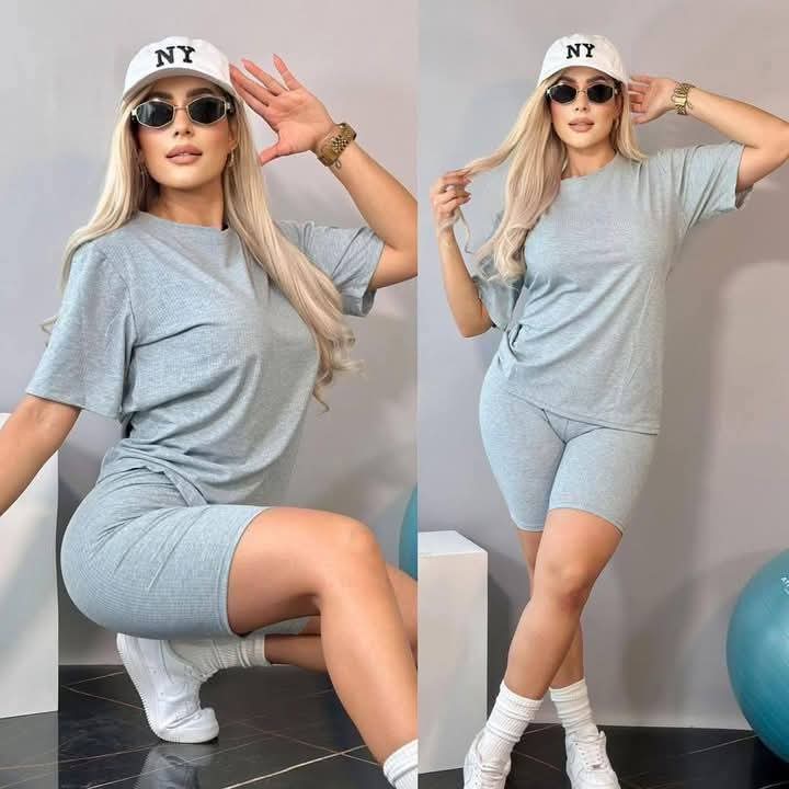 CONJUNTO SHORT BOMY GRIS CLARO M