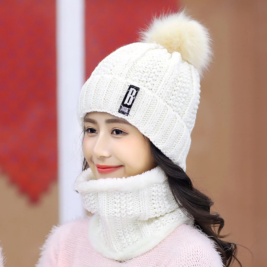 SET GORRO Y BUFANDA DAMA BLANCO/HUESO