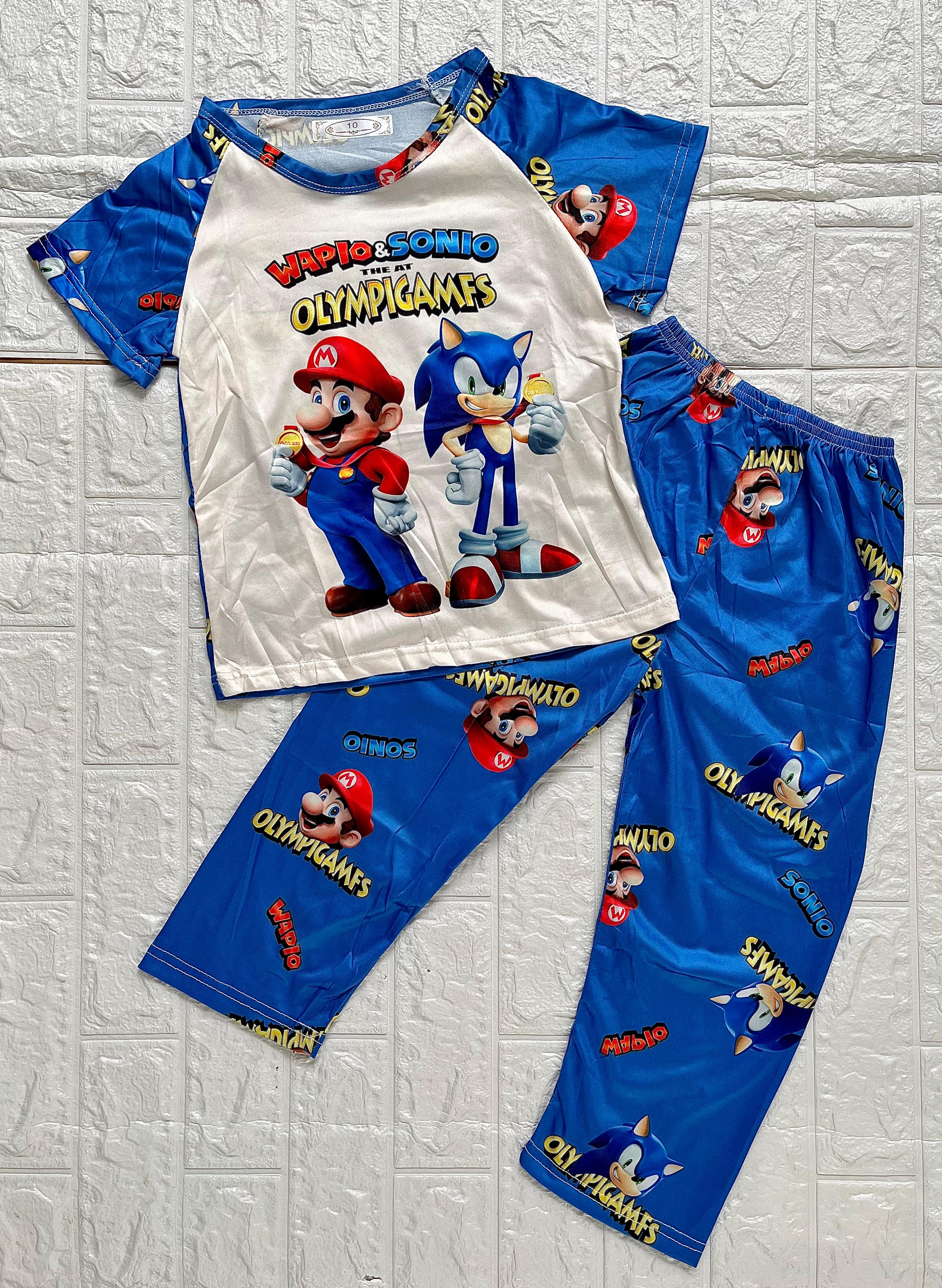 CONJUNTO PIJAMA PANTS NIÑOS MARIO Y SONIC 16