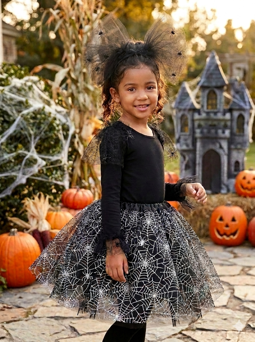 DISFRAZ HALLOWEEN DIADEMA Y TUTU ARAÑA
