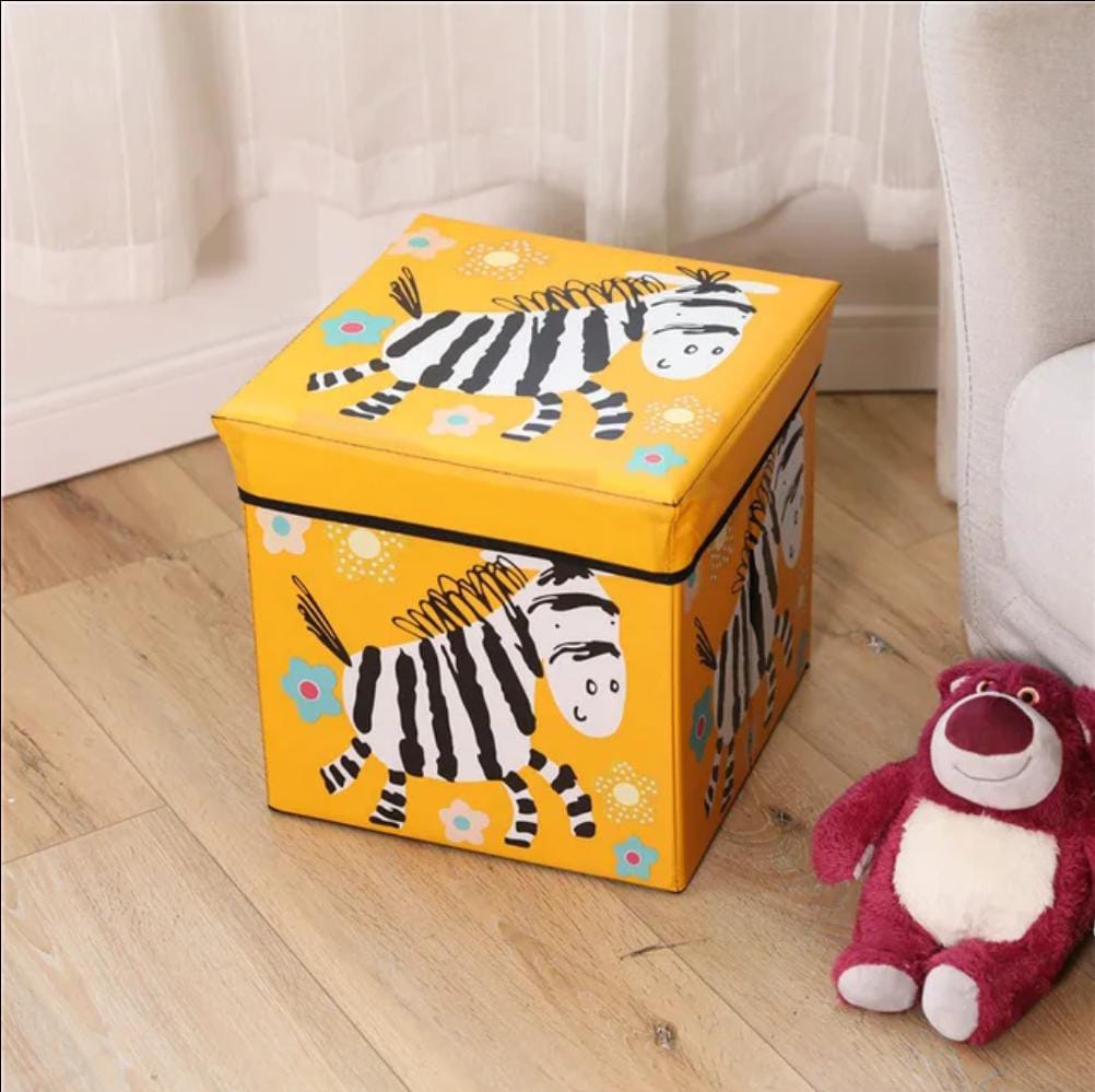 CAJA DE ALMACENIMIENTO CUADRADA AMARILLO MOSTAZA