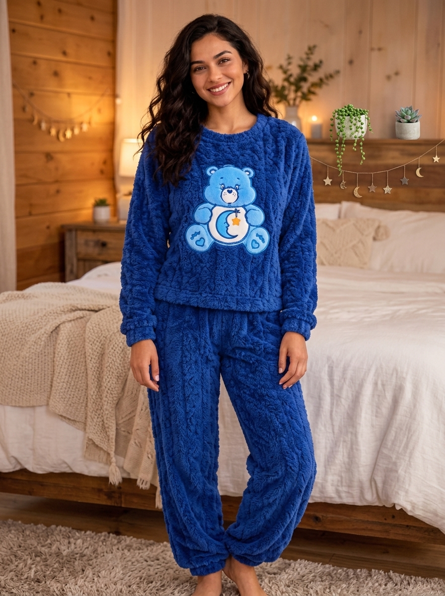 PIJAMA OSITOS CARIÑOSITOS UNITALLA AZUL MARINO