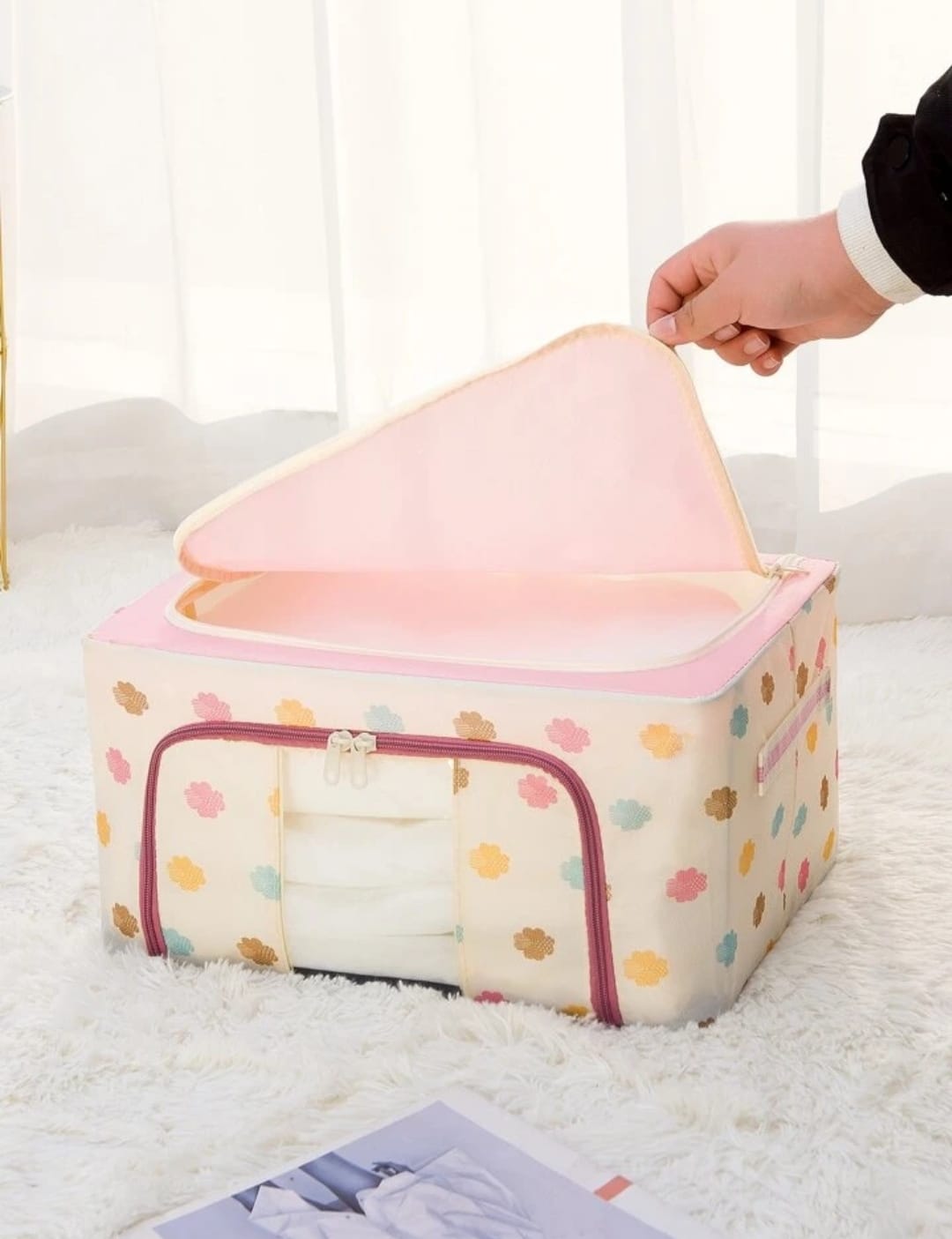 CAJA DE ALMACENAMIENTO PARA BLANCOS