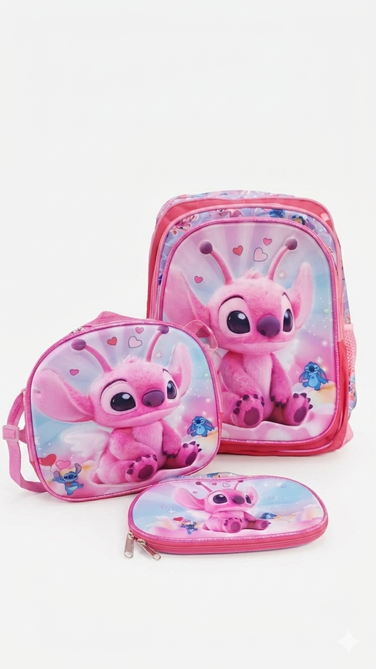 COMBO MOCHILA CON LUZ ANGEL #943