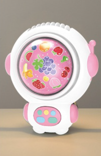 MINI VENTILADOR LUZ LED ROSA