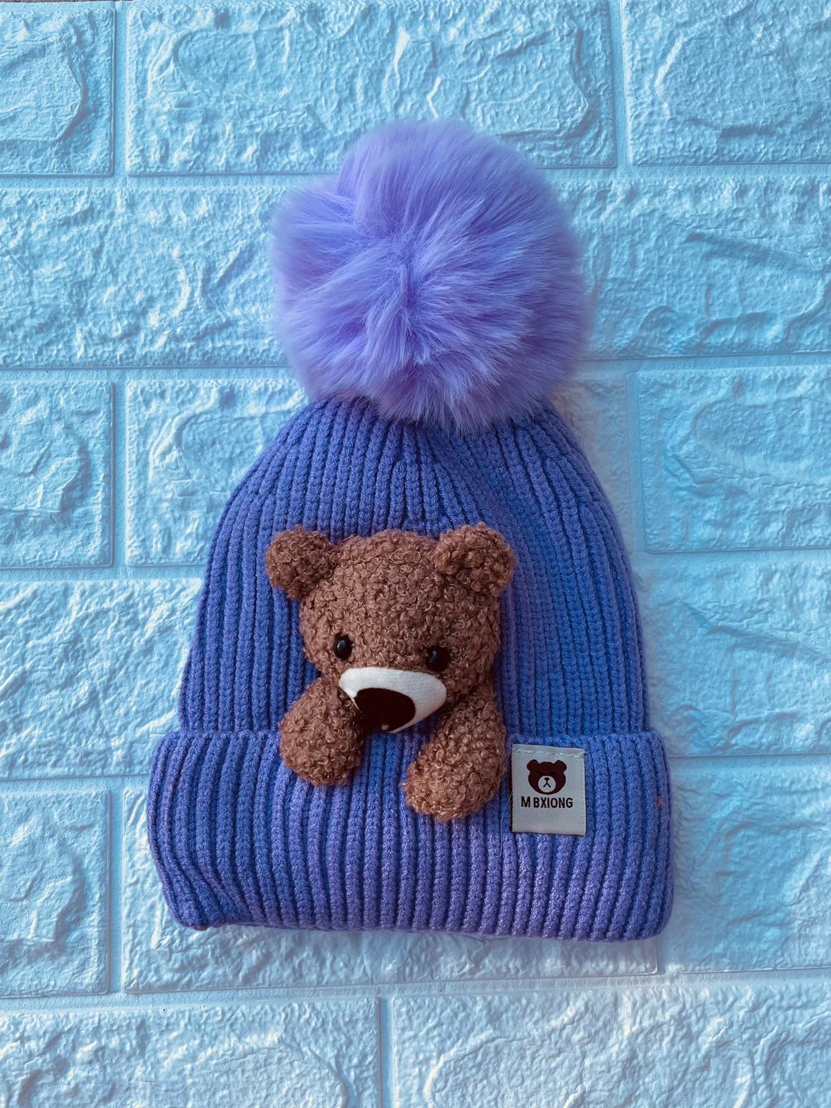 GORRO DE OSITO MORADO