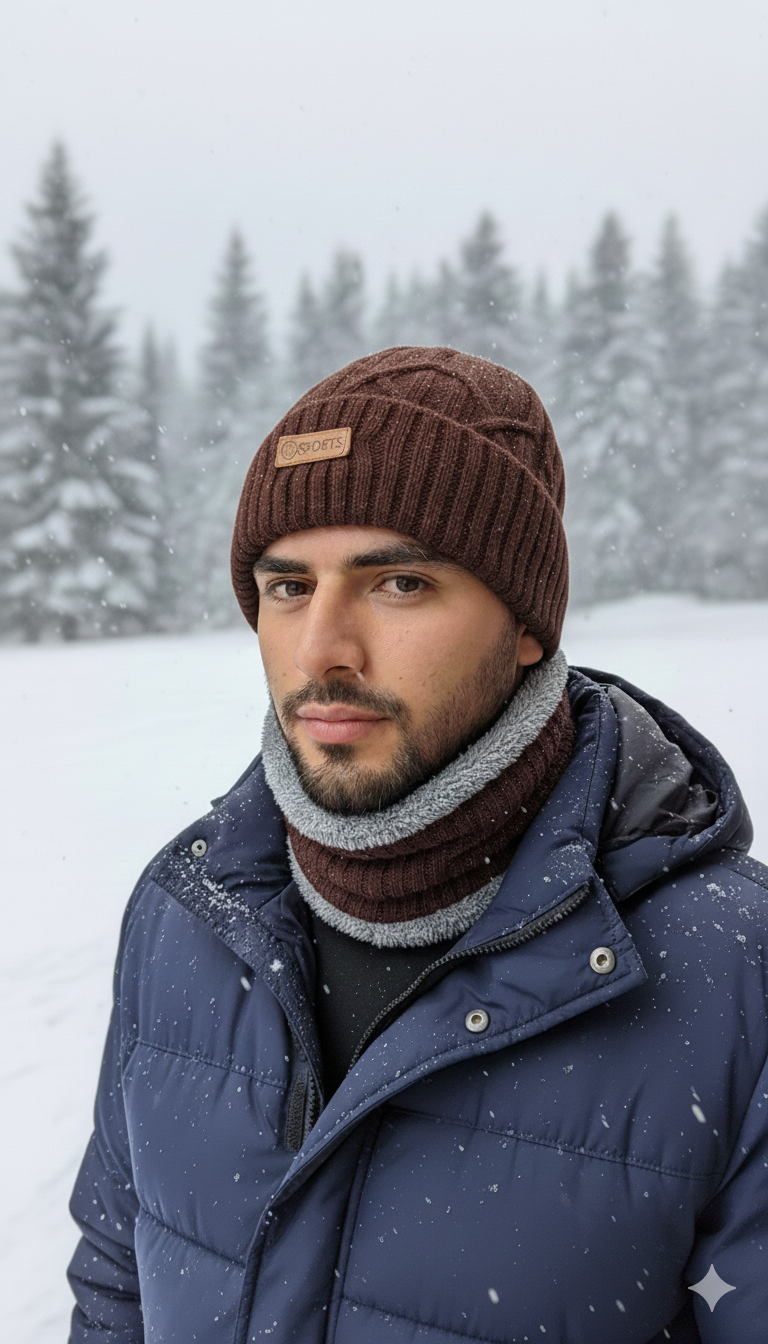 SET GORRO Y BUFANDA SPORT UNISEX CAFE