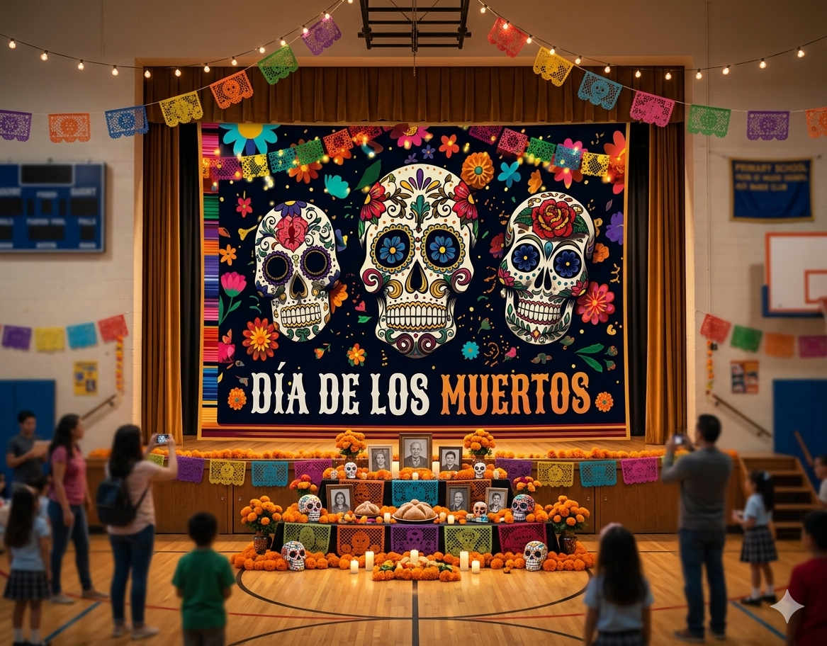 TELON HALLOWEEN/DIA DE MUERTOS 200X180CM MOD.3