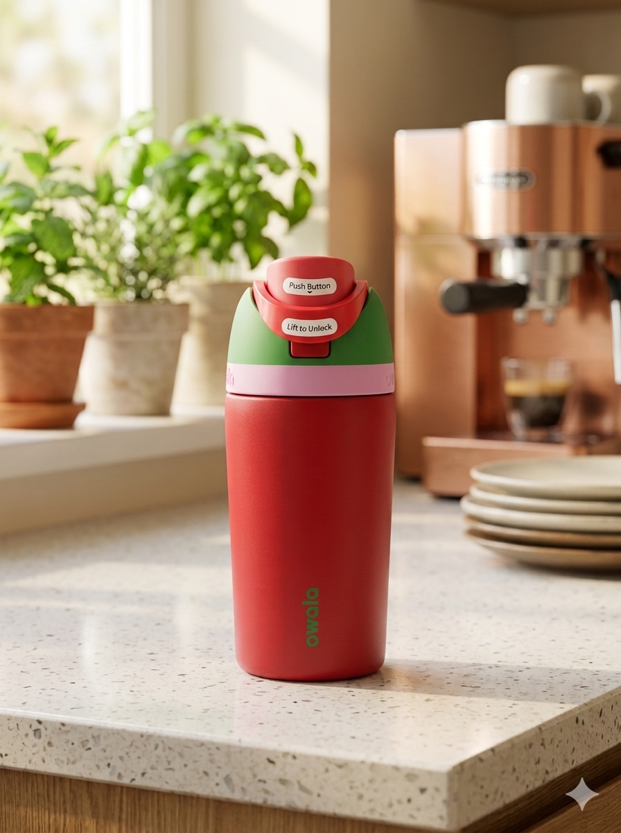 TERMO OWALA KIDS 12OZ ROJO