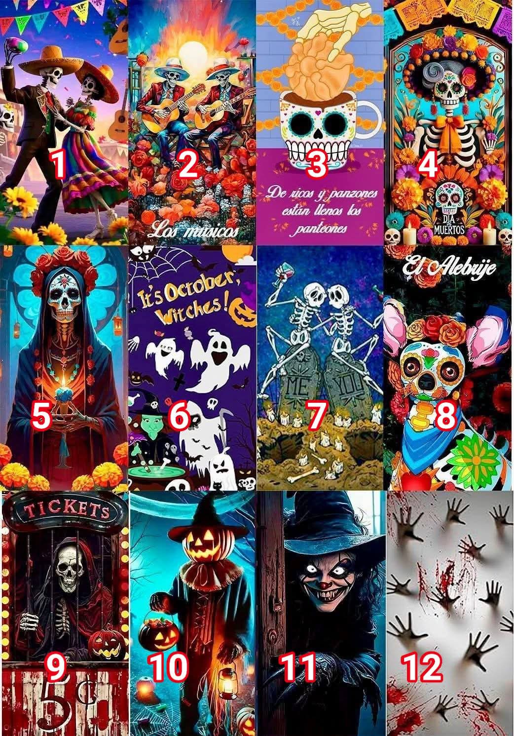 FUNDA CUBRE PUERTA HALLOWEEN-DIA DE MUERTOS