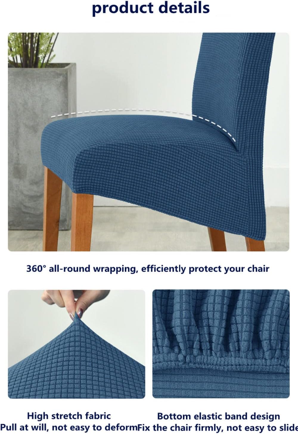 FUNDA CUBRE SILLA RELIEVE CUADROS 1 PAR
