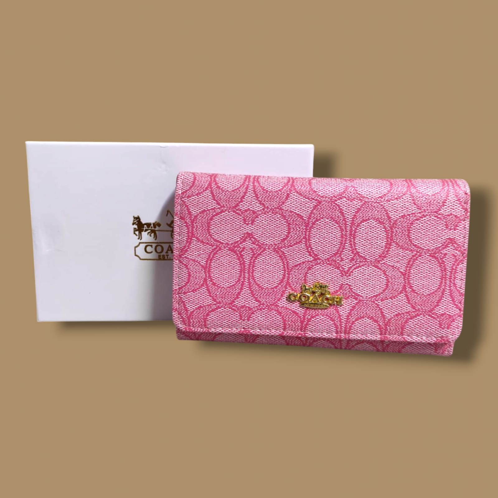 CARTERA BOLSO COACH ROSA