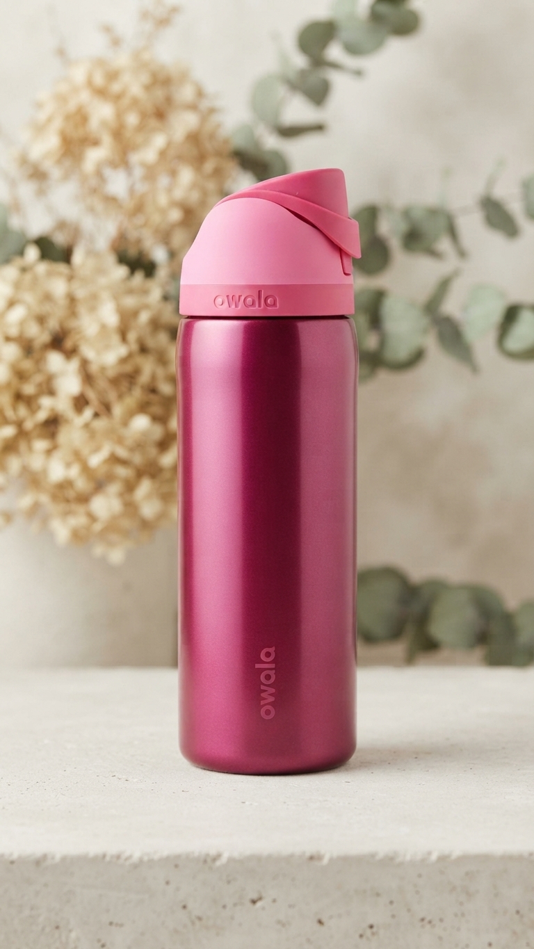 TERMO OWALA 32OZ METALICO FUCSIA